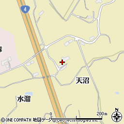 福島県福島市松川町金沢（天沼）周辺の地図