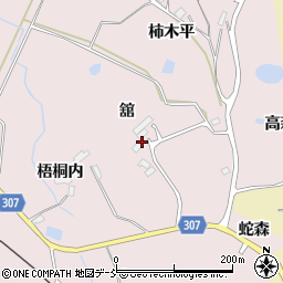 福島県福島市松川町浅川舘周辺の地図