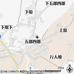 福島県喜多方市松山町鳥見山（下五郎四郎）周辺の地図