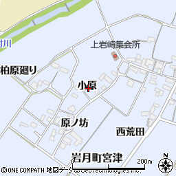 福島県喜多方市岩月町宮津小原周辺の地図