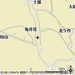福島県福島市松川町金沢亀井窪周辺の地図