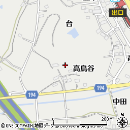 福島県福島市松川町関谷高鳥谷周辺の地図