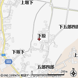 福島県喜多方市松山町鳥見山（下原）周辺の地図