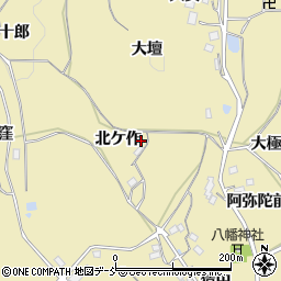 福島県福島市松川町金沢北ケ作周辺の地図