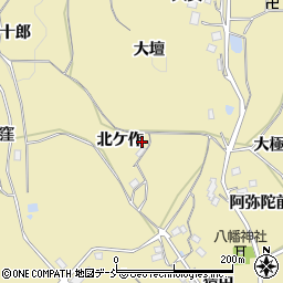 福島県福島市松川町金沢（北ケ作）周辺の地図