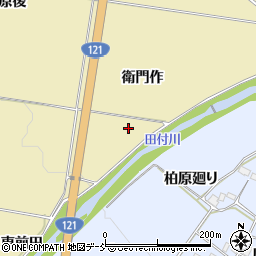 福島県喜多方市岩月町大都衛門作周辺の地図