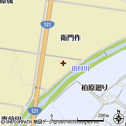 福島県喜多方市岩月町大都（衛門作）周辺の地図