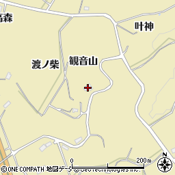 福島県福島市松川町金沢観音山周辺の地図
