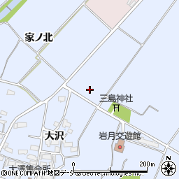福島県喜多方市岩月町宮津北向周辺の地図