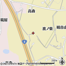 福島県福島市松川町金沢（高森）周辺の地図