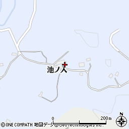 福島県川俣町（伊達郡）羽田（池ノ入）周辺の地図