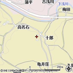 福島県福島市松川町金沢（十郎）周辺の地図