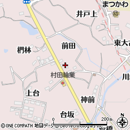 福島県福島市松川町浅川前田周辺の地図