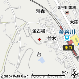 福島県福島市松川町関谷台周辺の地図