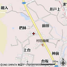福島県福島市松川町浅川（椚林）周辺の地図