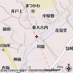 福島県福島市松川町浅川川端周辺の地図