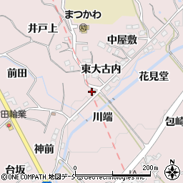 福島県福島市松川町浅川（川端）周辺の地図