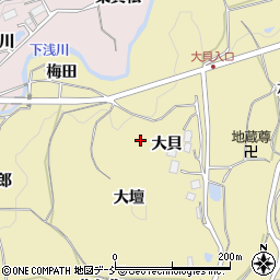 福島県福島市松川町金沢大貝周辺の地図