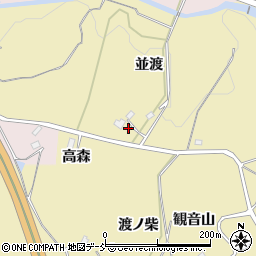 福島県福島市松川町金沢並渡周辺の地図