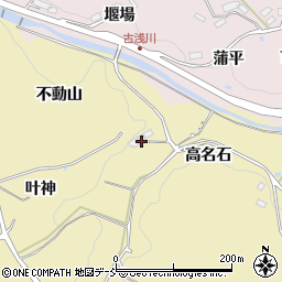 福島県福島市松川町金沢不動山周辺の地図