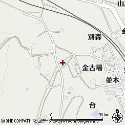 福島県福島市松川町関谷金古場周辺の地図