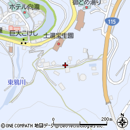 福島県福島市土湯温泉町（坂ノ上）周辺の地図
