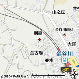 福島県福島市松川町関谷別森周辺の地図