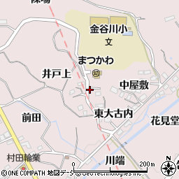 福島県福島市松川町浅川大古内周辺の地図