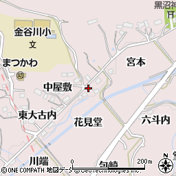 福島県福島市松川町浅川花見堂周辺の地図