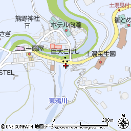 福島県福島市土湯温泉町西ノ道周辺の地図