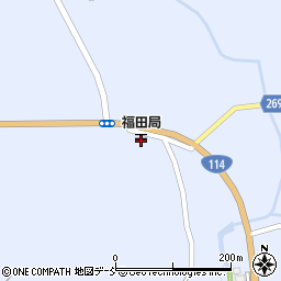 伊達福田郵便局周辺の地図