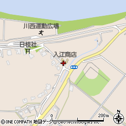 川西入江商店前周辺の地図