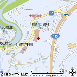 福島県福島市土湯温泉町見附周辺の地図