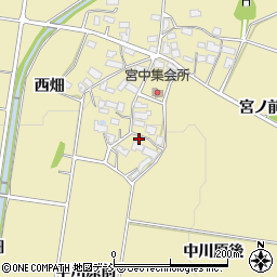 福島県喜多方市岩月町大都（中川原後）周辺の地図