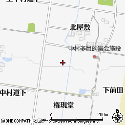 福島県喜多方市松山町鳥見山権現堂周辺の地図
