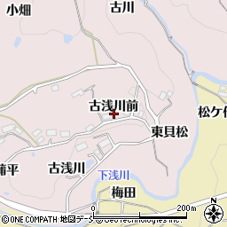 福島県福島市松川町浅川古浅川前周辺の地図