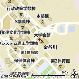 福島大学事務局　財務課周辺の地図