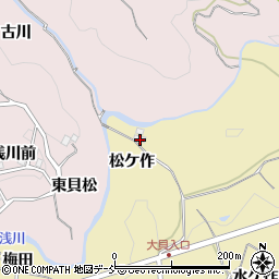 福島県福島市松川町金沢松ケ作周辺の地図