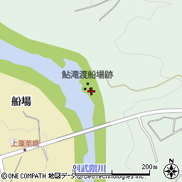 鮎滝渡船場跡周辺の地図