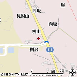 福島県福島市松川町浅川桝山周辺の地図