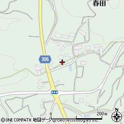 福島県福島市立子山春田周辺の地図
