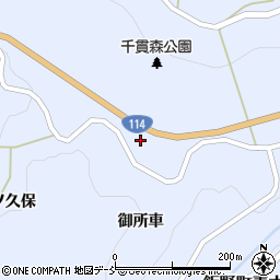 福島県福島市飯野町青木小手神森周辺の地図