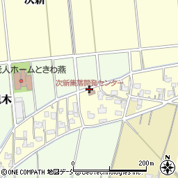 次新集落開発センター周辺の地図