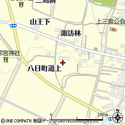 福島県喜多方市上三宮町上三宮堰上周辺の地図
