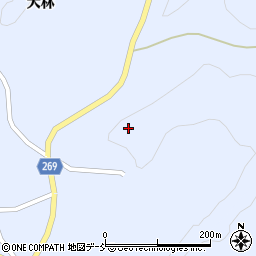 福島県川俣町（伊達郡）羽田（金山）周辺の地図