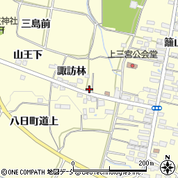 福島県喜多方市上三宮町上三宮諏訪林964周辺の地図