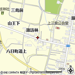 福島県喜多方市上三宮町上三宮諏訪林964-1周辺の地図