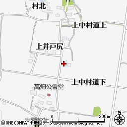 福島県喜多方市松山町鳥見山上中村道下周辺の地図