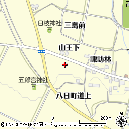 福島県喜多方市上三宮町上三宮八日町道上周辺の地図