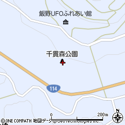 千貫森公園周辺の地図